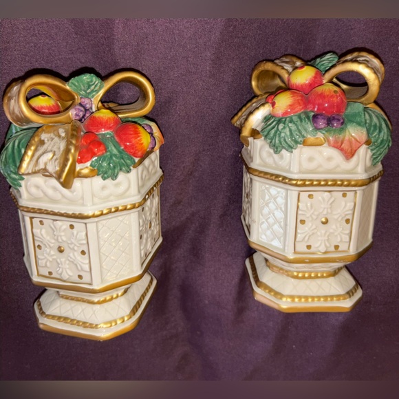 Vintage 1990’s Fitz & Floyd Salt & Pepper Shakers Snowy Woods Collection - Picture 3 of 5